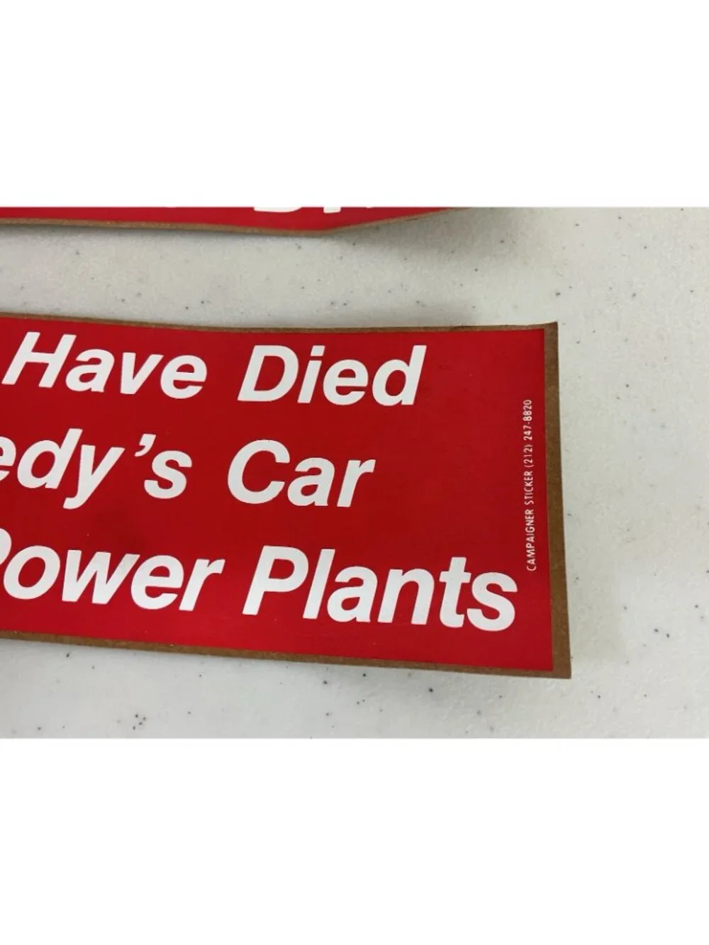 Ted Kennedy Political Bumper Sticker Drives Woman To Drink Lot of 2